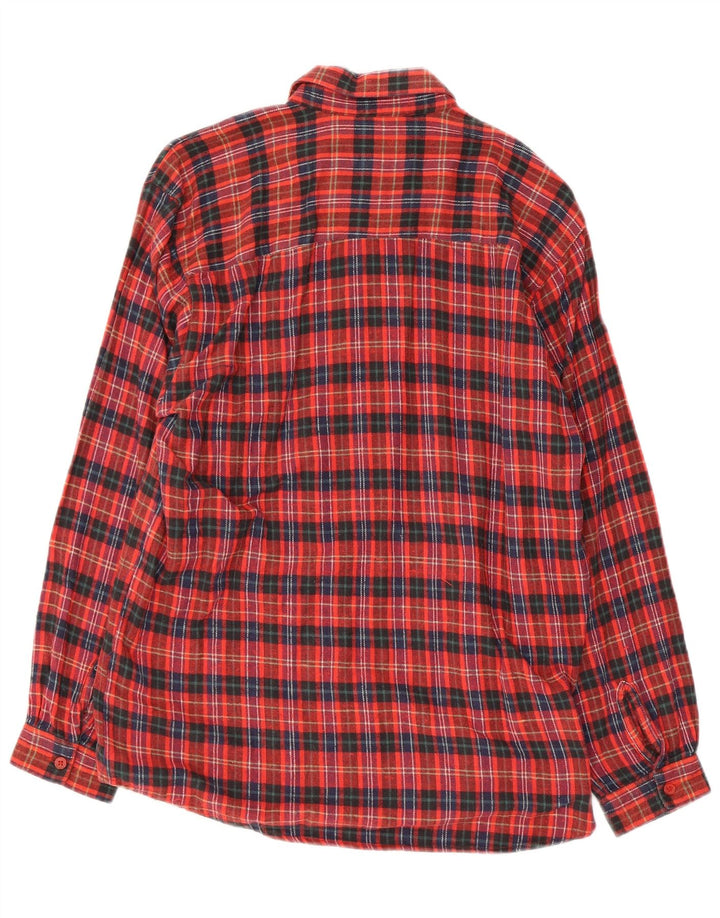 Akito Chemise en flanelle pour femme UK 16 Grand coton à carreaux rouges