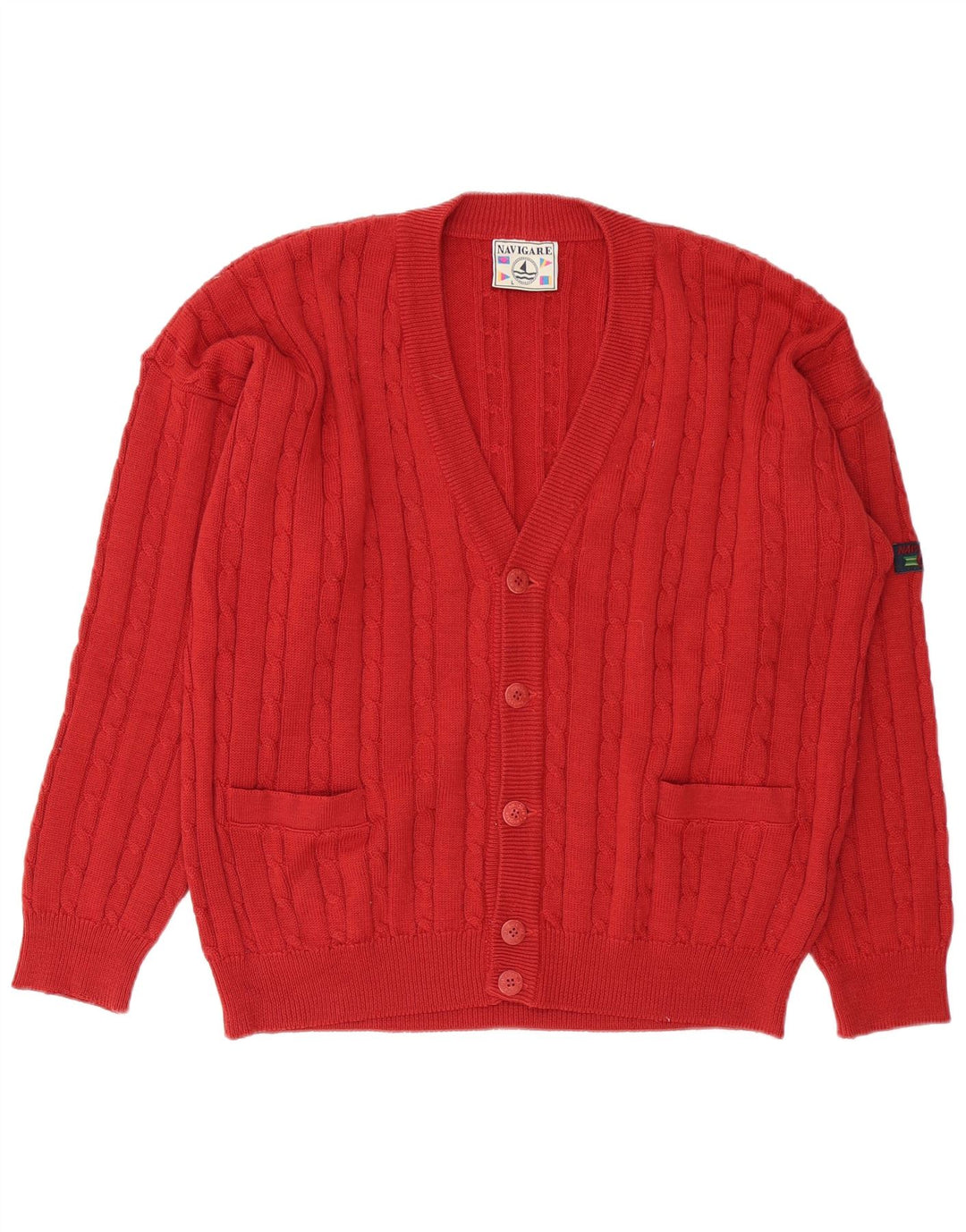 NAVIGARE Pull Cardigan Homme Grand Rouge