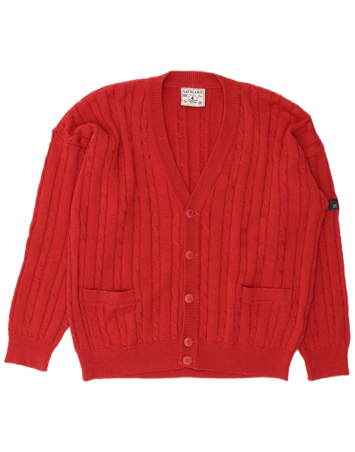 NAVIGARE Pull Cardigan Homme Grand Rouge