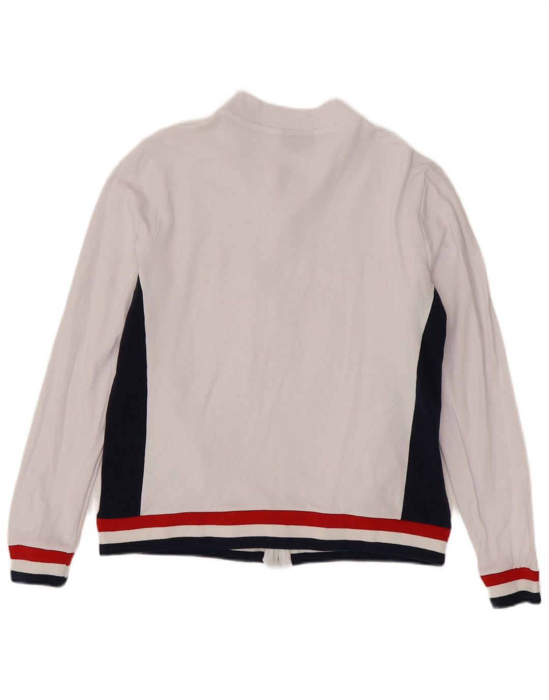 Fila Veste de survêtement pour femme UK 14 Medium White Colourblock Cotton