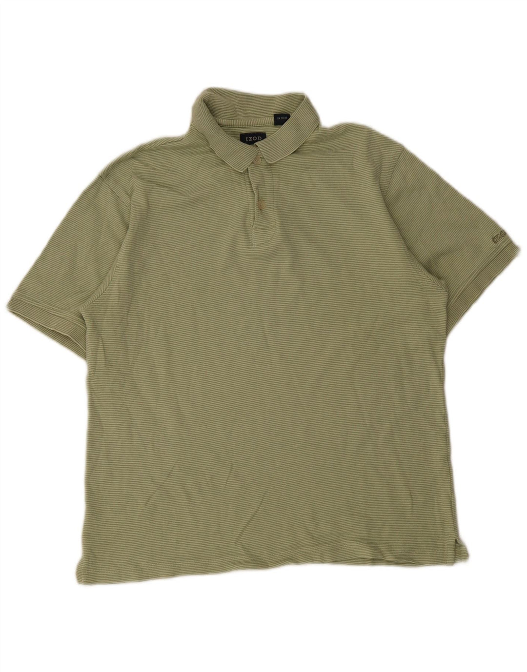 Izod Polo Homme Vert Moyen En Coton À Fines Rayures