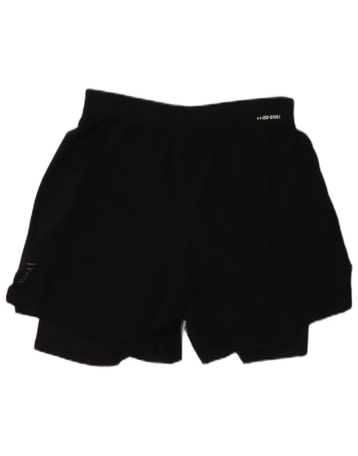 UNDER ARMOUR Short de sport ajusté pour femme UK 14 Polyester noir moyen