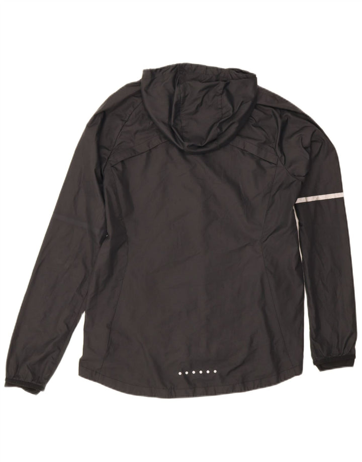 Nike Veste de pluie à capuche pour femme UK 14 Medium Noir Polyester Sports