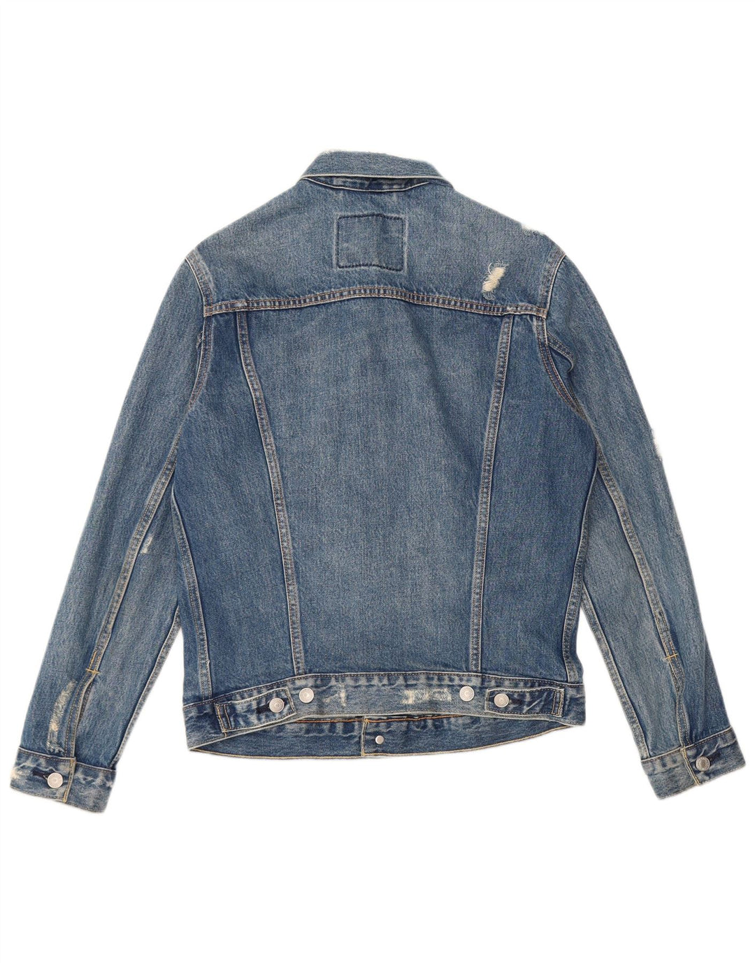 Levi's Veste en jean vieilli pour homme UK 36 Petit Bleu Coton