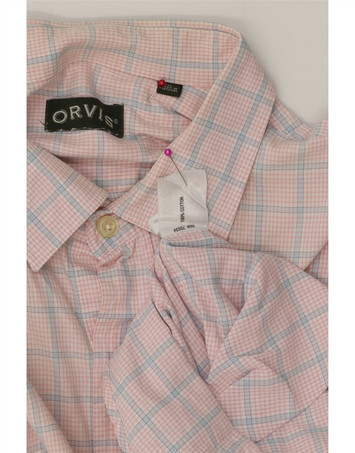 Chemise Homme Orvis 2XL Coton à Carreaux Rose