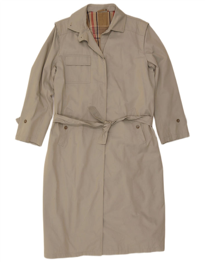 vintage Femme Trench Coat IT 44 Coton Beige Moyen