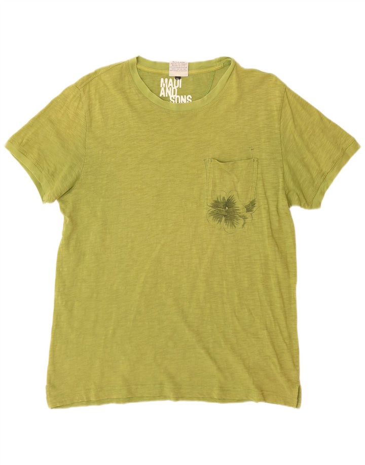MAUI AND SONS T-Shirt Femme Top UK 18 XL Vert Moucheté Coton