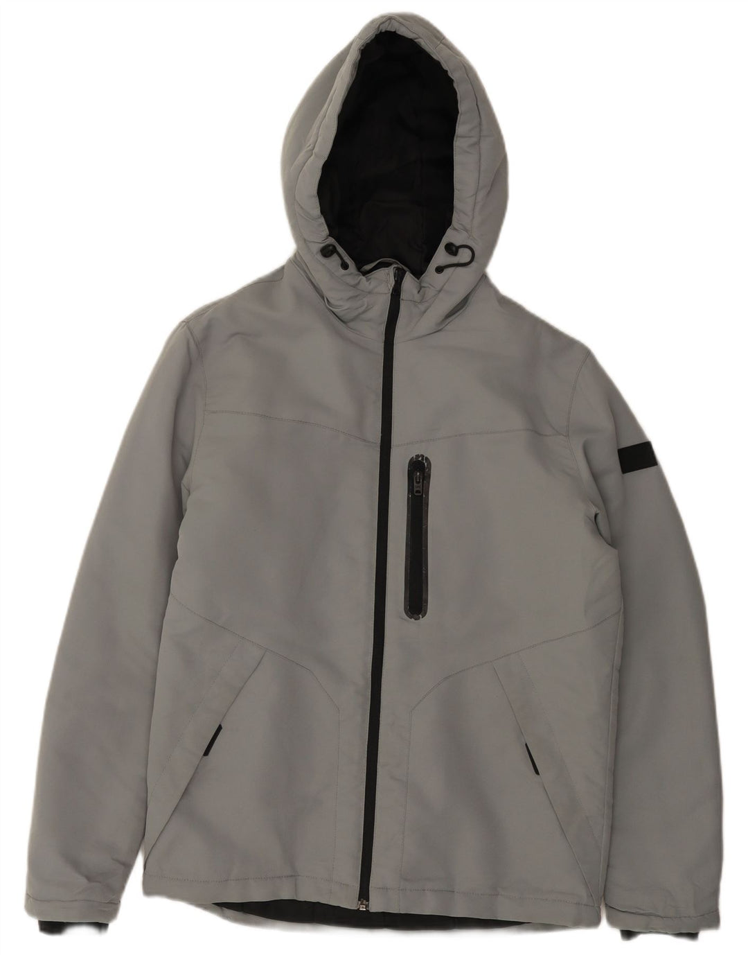 JACK & JONES Veste coupe-vent à capuche pour homme UK 38 Gris moyen Polyester