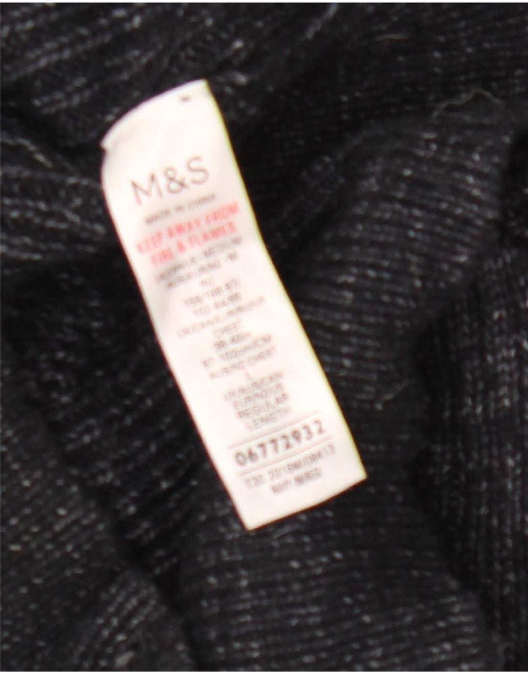 Marks & Spencer Pull Col Roulé Homme Bleu Marine Moucheté