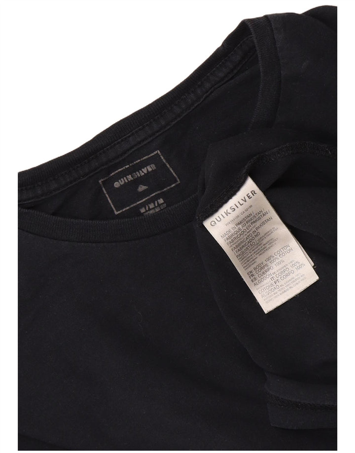 Quiksilver T-Shirt Graphique Homme Bleu Marine Moyen Coton