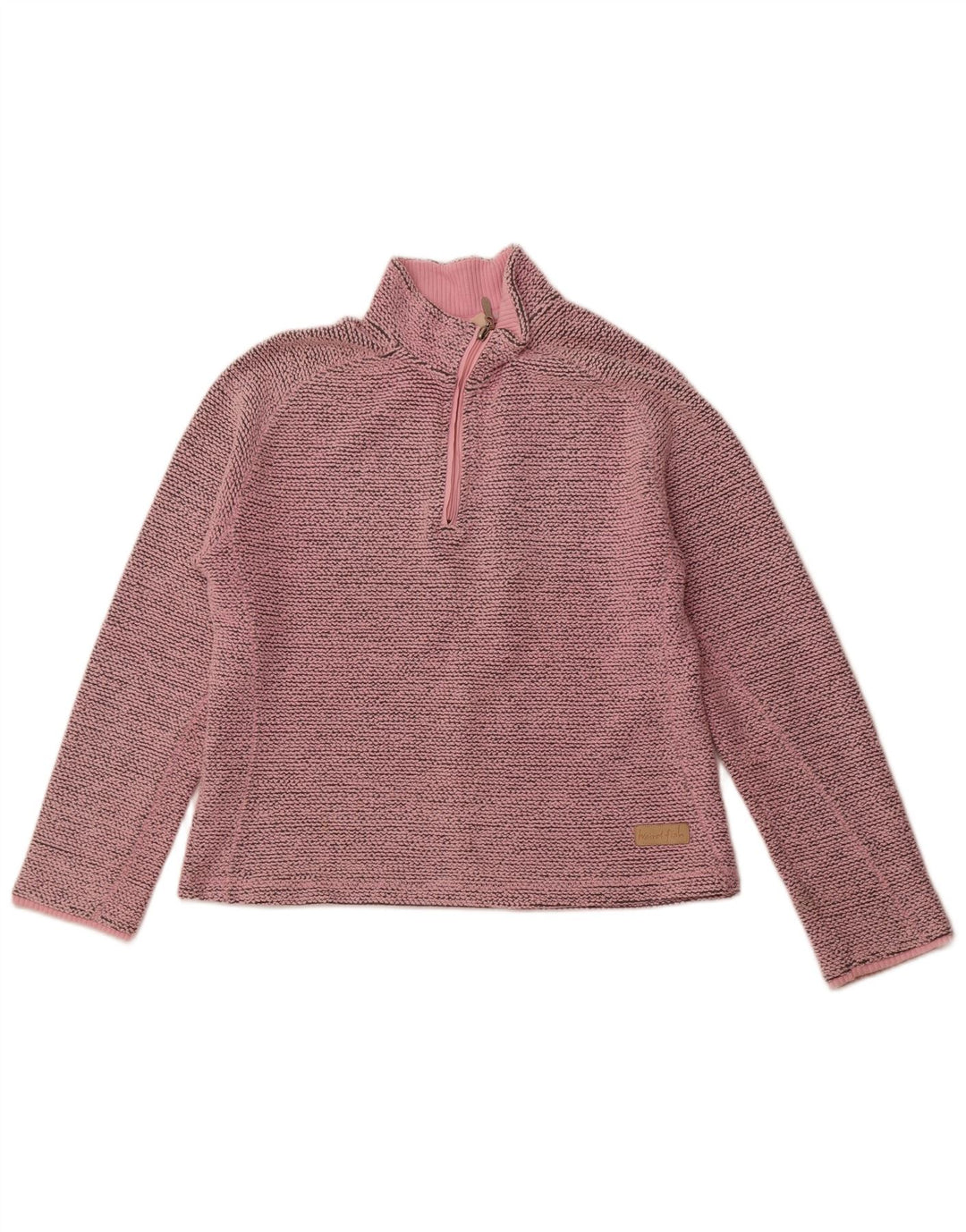 WEIRD FISH Sweat-shirt à col zippé pour femme UK 16 Grand coton rose