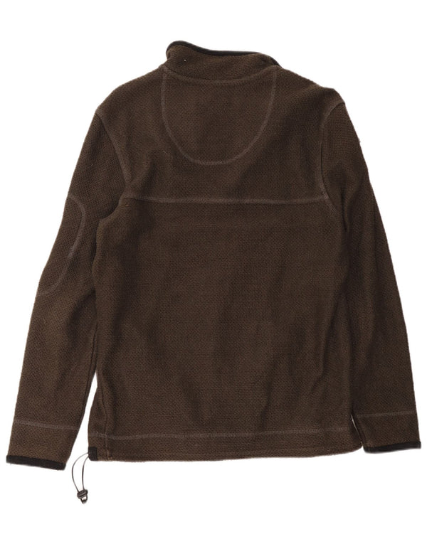 Weird Fish Sweat-shirt col zippé pour homme en coton kaki moyen
