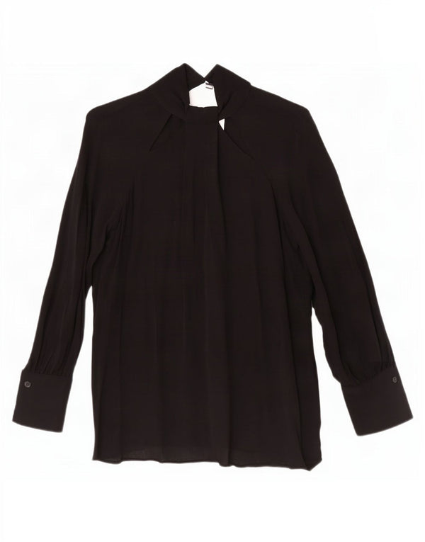 Reiss Chemisier surdimensionné à manches longues pour femme UK 4 XS Noir Viscose