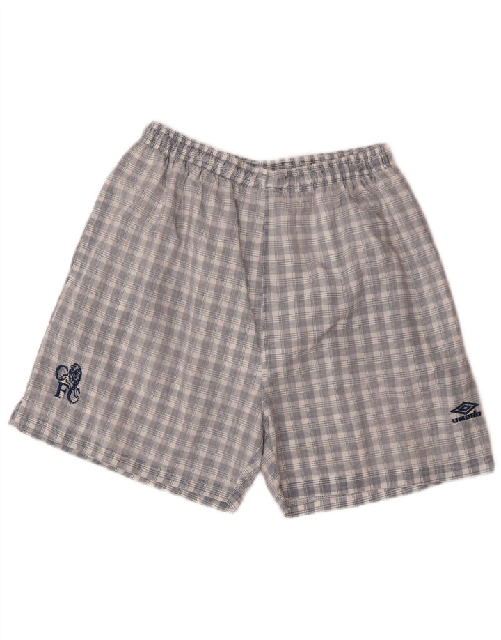 Umbro Short de Sport Homme Bleu Marine Medium Check Nylon