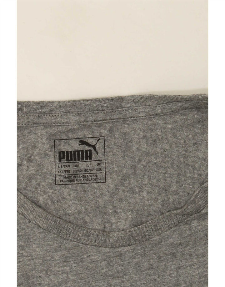 Puma T-shirt graphique pour homme 2XL Gris moucheté
