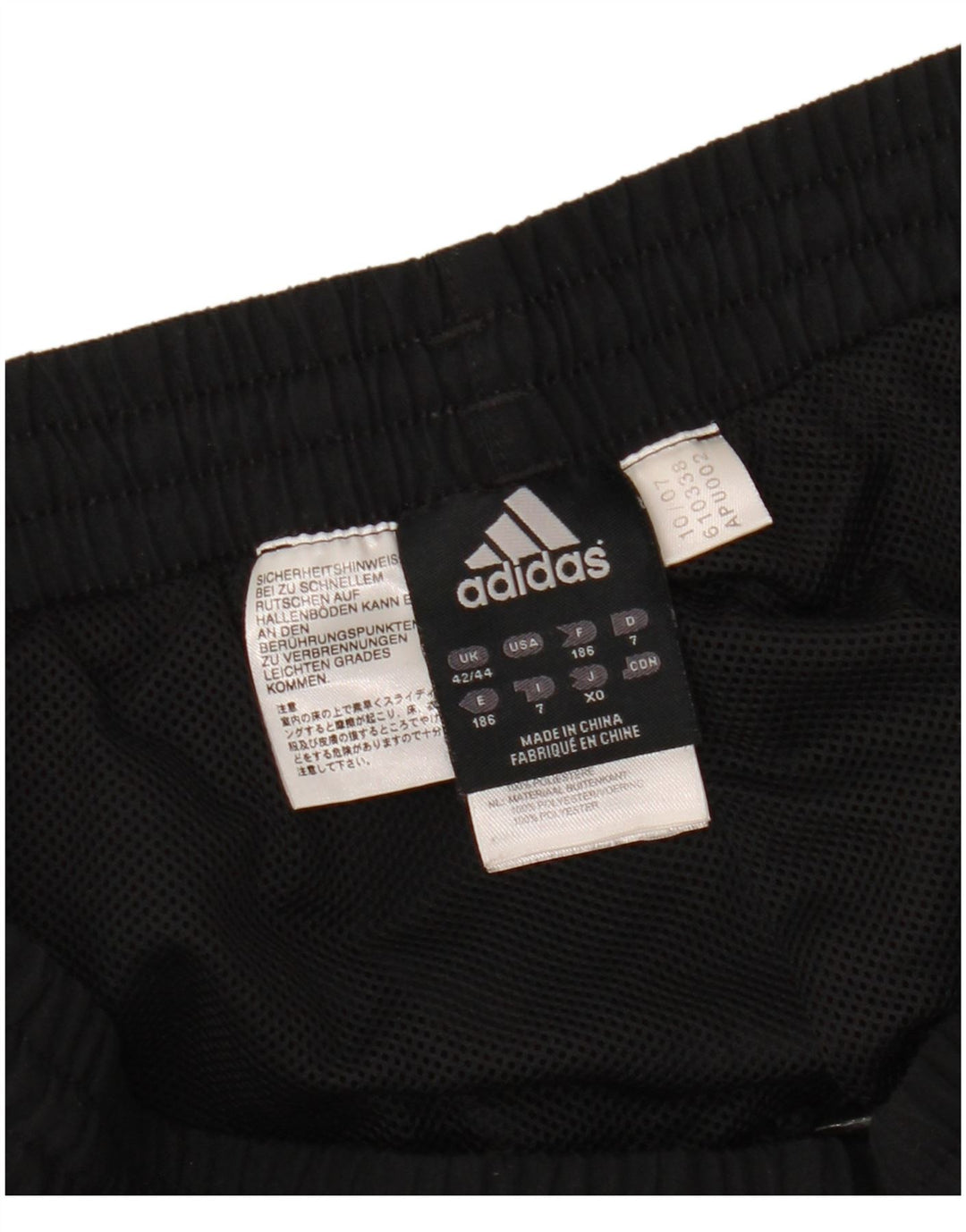 ADIDAS Pantalon de survêtement pour homme UK 42/44 Large Noir Polyester