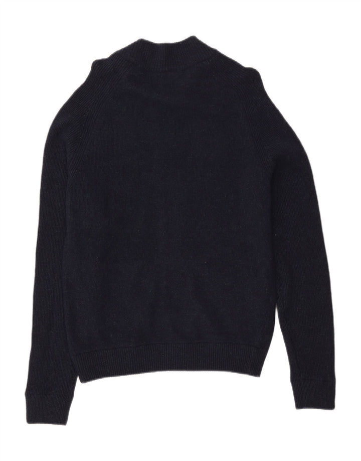 Marks & Spencer Cardigan Pull Homme Bleu Marine Moyen Laine d'Agneau