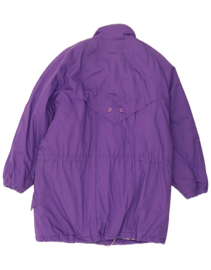 manteau rembourré femme vintage UK 18 XL Polyester Violet