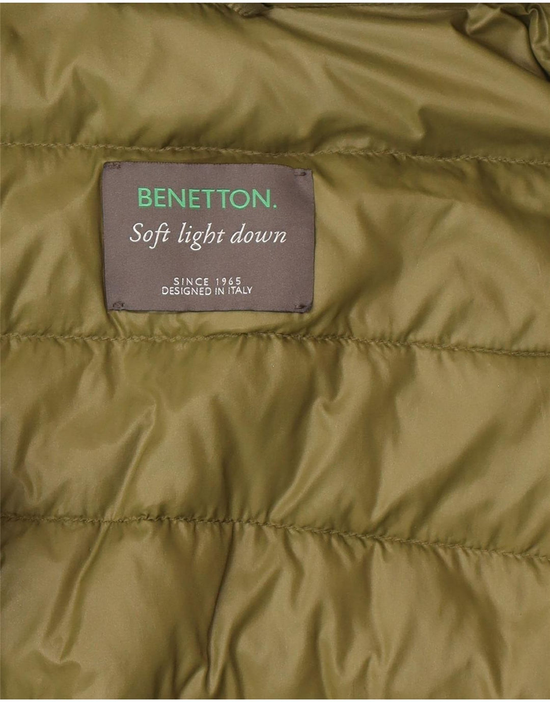 Benetton Veste matelassée pour femme UK 10 Small Vert