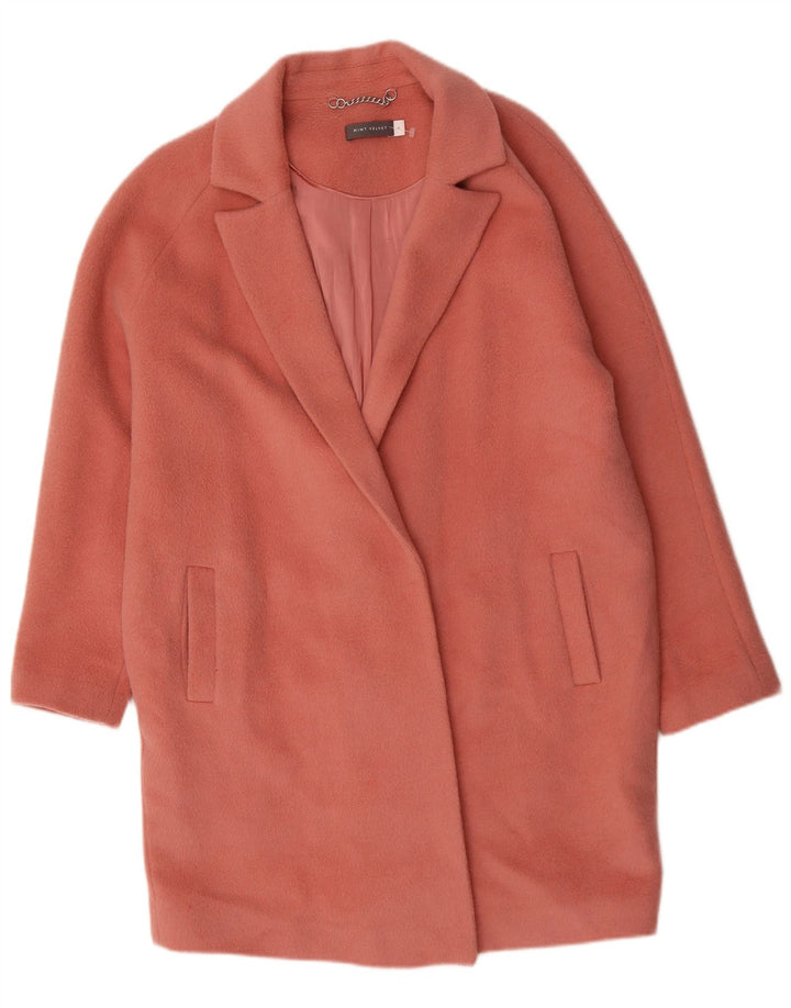 MINT VELVET Manteau ouvert surdimensionné pour femme UK 14 Grande laine rose