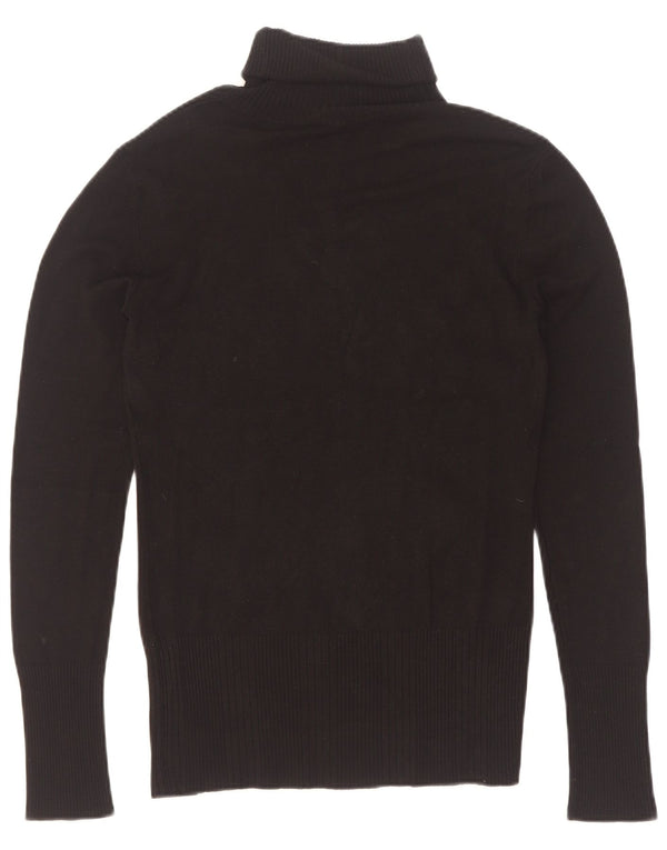 Guess Pull graphique à col roulé pour femme UK 12 Noir moyen