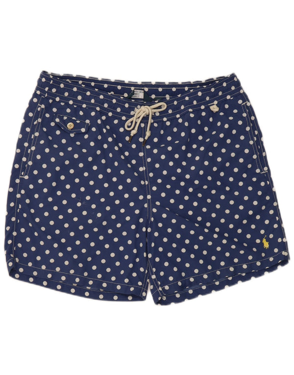 Polo Ralph Lauren Short de bain homme en nylon bleu moyen à pois
