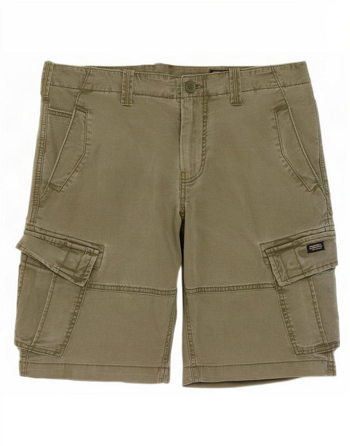 Superdry Short Cargo W34 Large Kaki Coton Homme