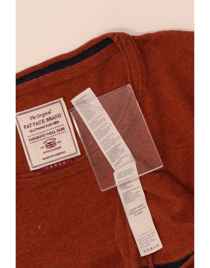 Fat Face Pull ras du cou pour homme en coton marron Taille L