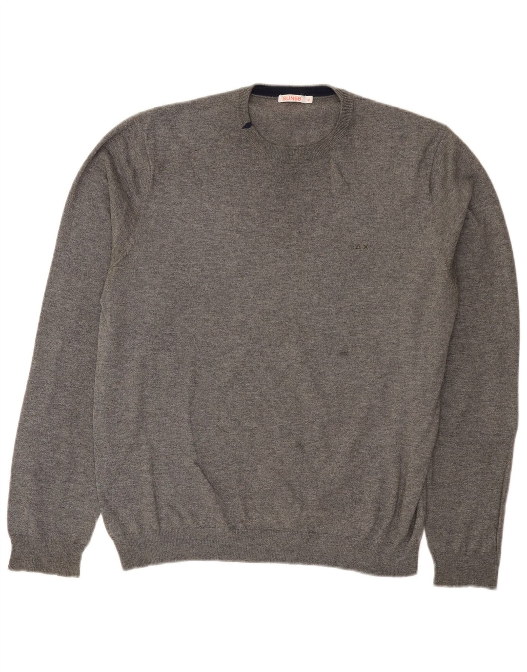 Sun68 Pull col rond coupe classique pour homme XL en laine grise