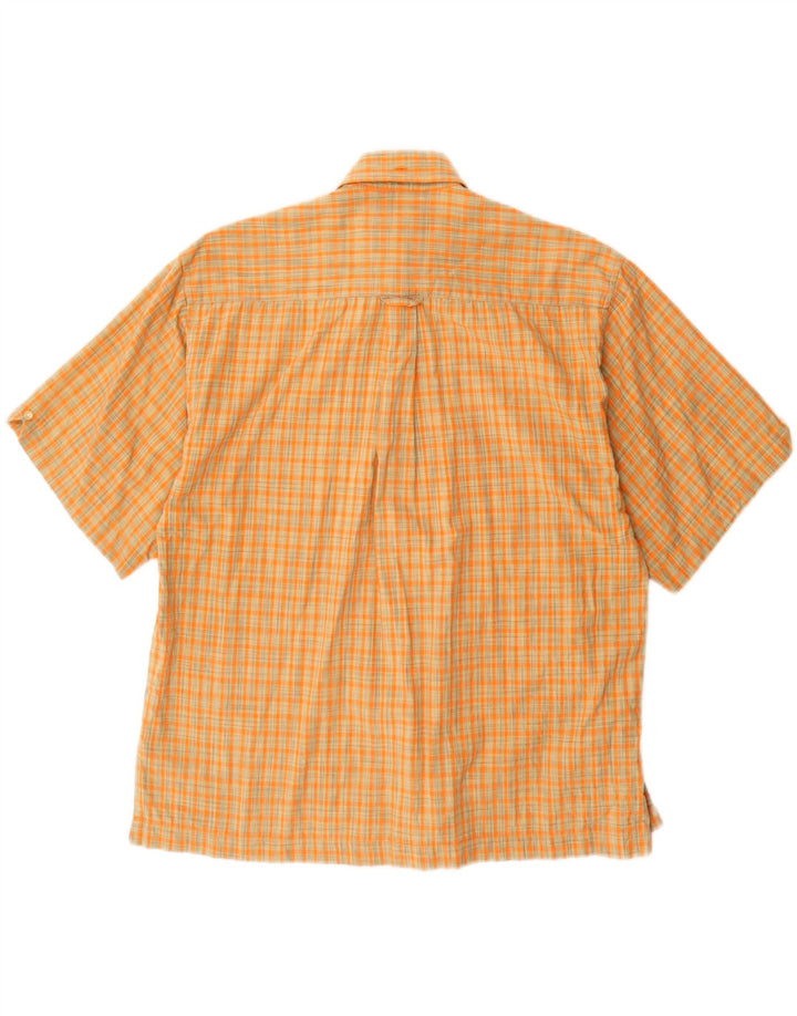 BEN SHERMAN Chemise à manches courtes homme à carreaux orange moyen