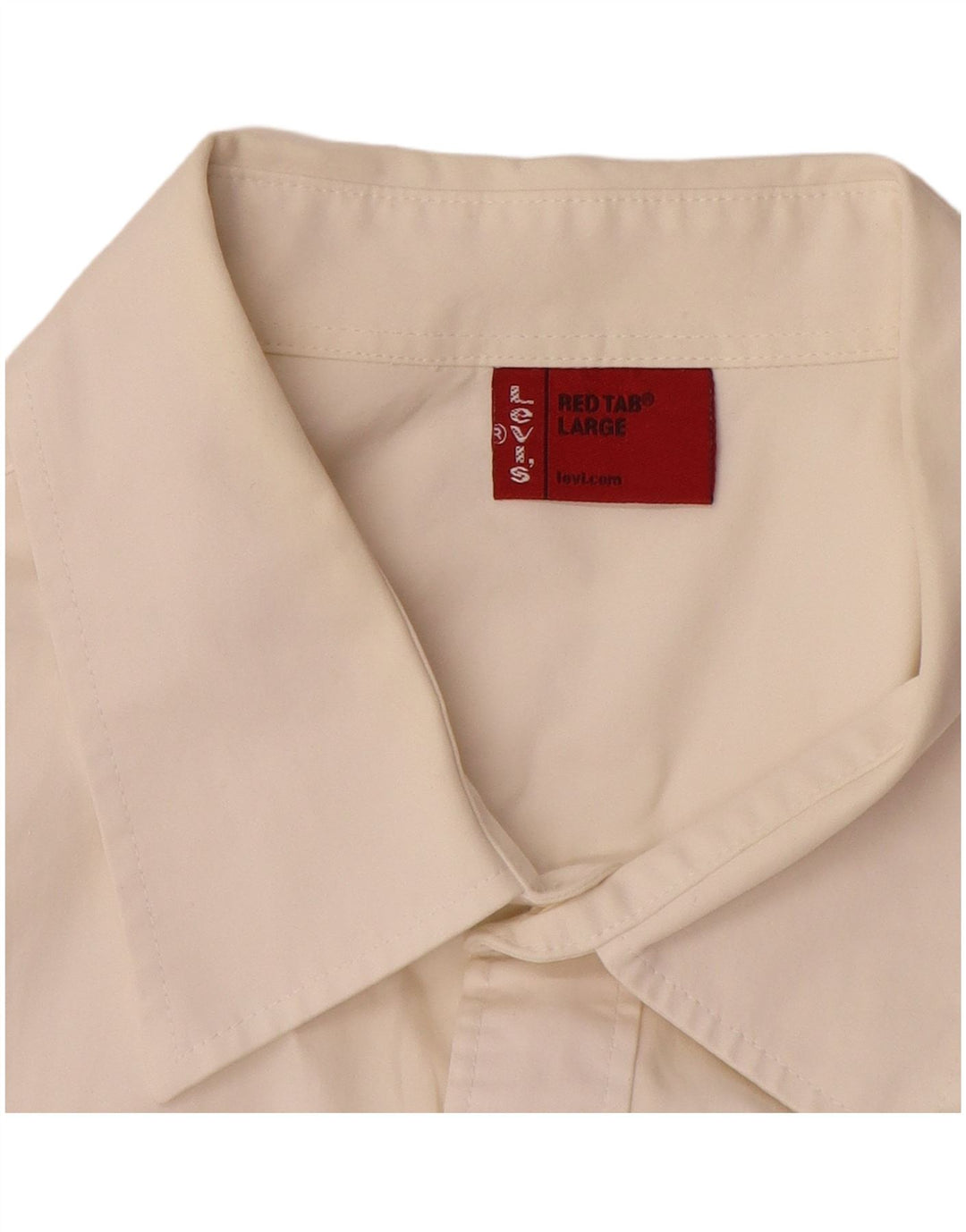 Levi's Chemise à Manches Courtes Homme Blanc Cassé Large Coton