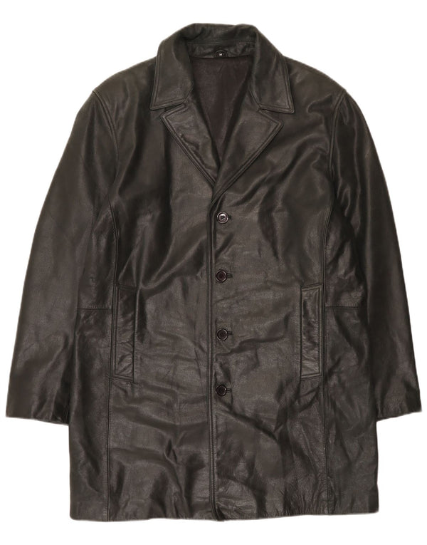Buffalo Manteau en cuir pour homme UK 38 Medium Noir