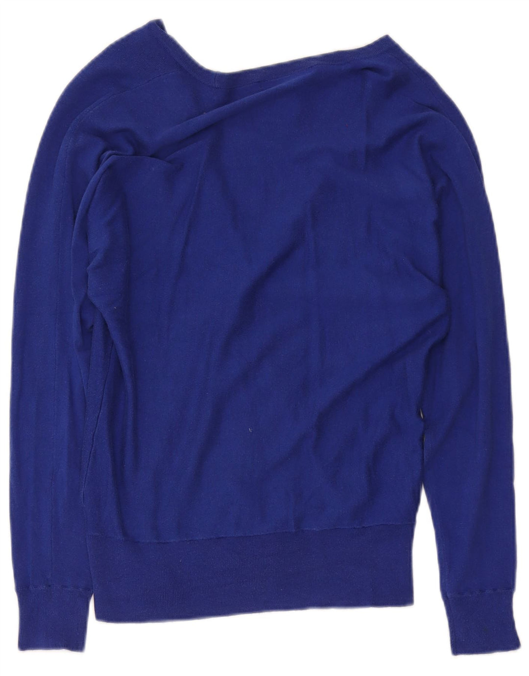 Ralph Lauren Pull Cardigan Femme UK 12 Soie Bleu Moyen