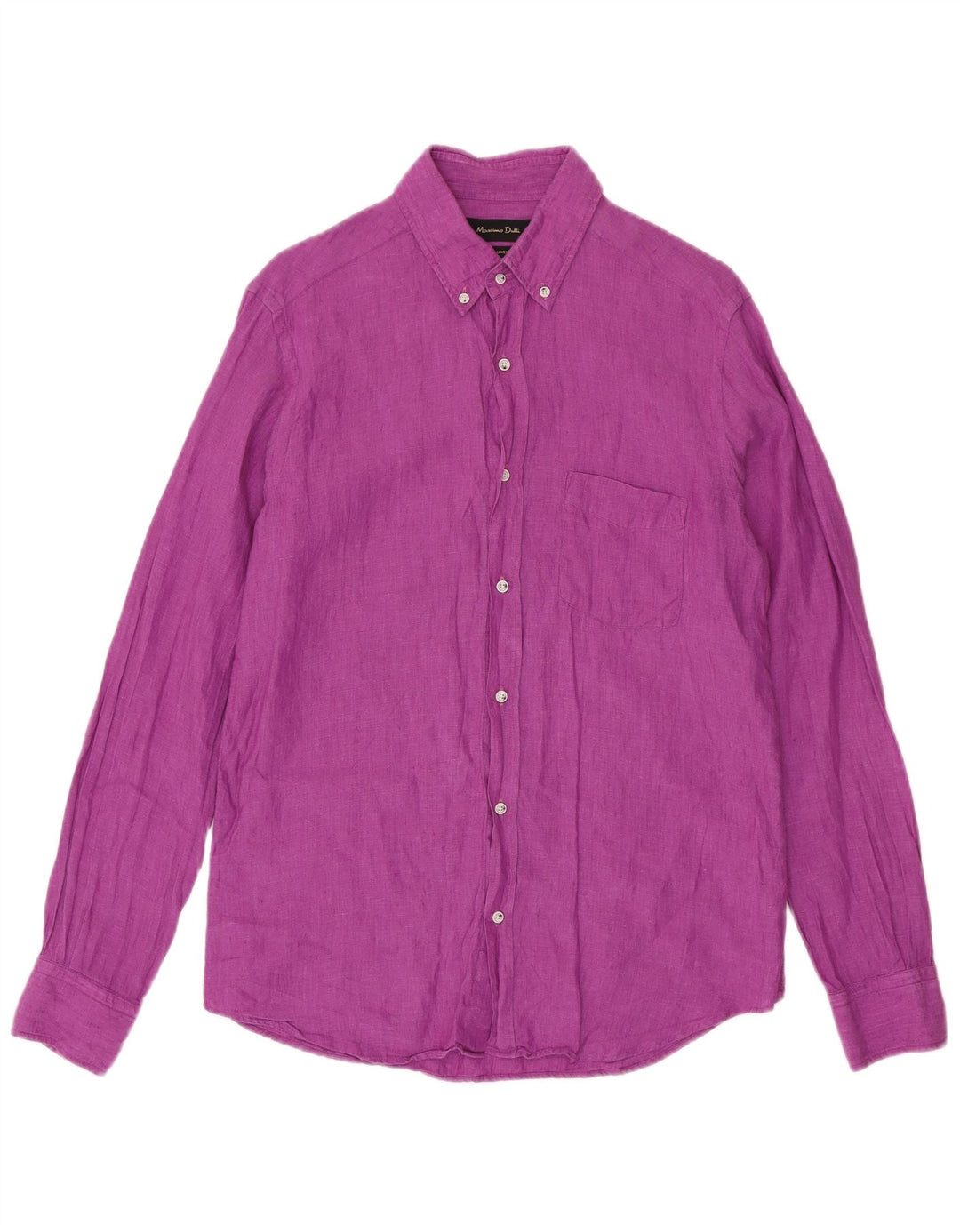 Massimo Dutti Chemise Homme Lin Violet Moyen