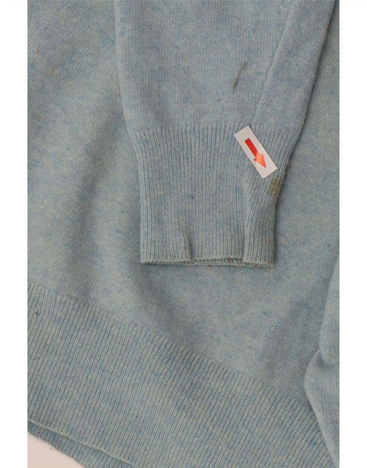 Lacoste Pull ras du cou pour homme Taille 3 Petite laine d'agneau bleue
