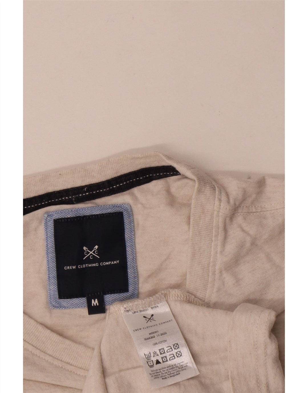 Crew Clothing T-Shirt Homme Coton Chiné Beige Moyen