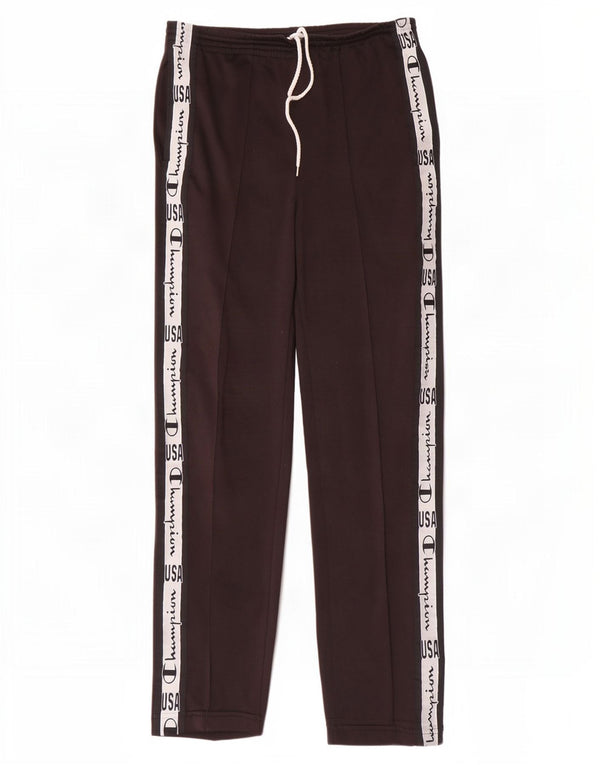 Champion Mens USA Graphic Tracksuit Trousers Small Black Colourblock