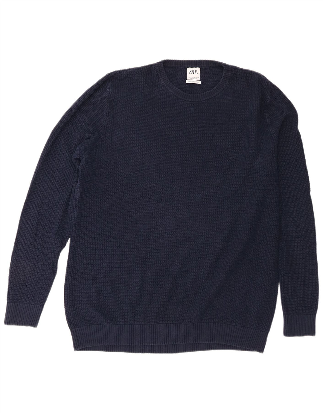 Zara Pull ras du cou pour homme XL Bleu marine