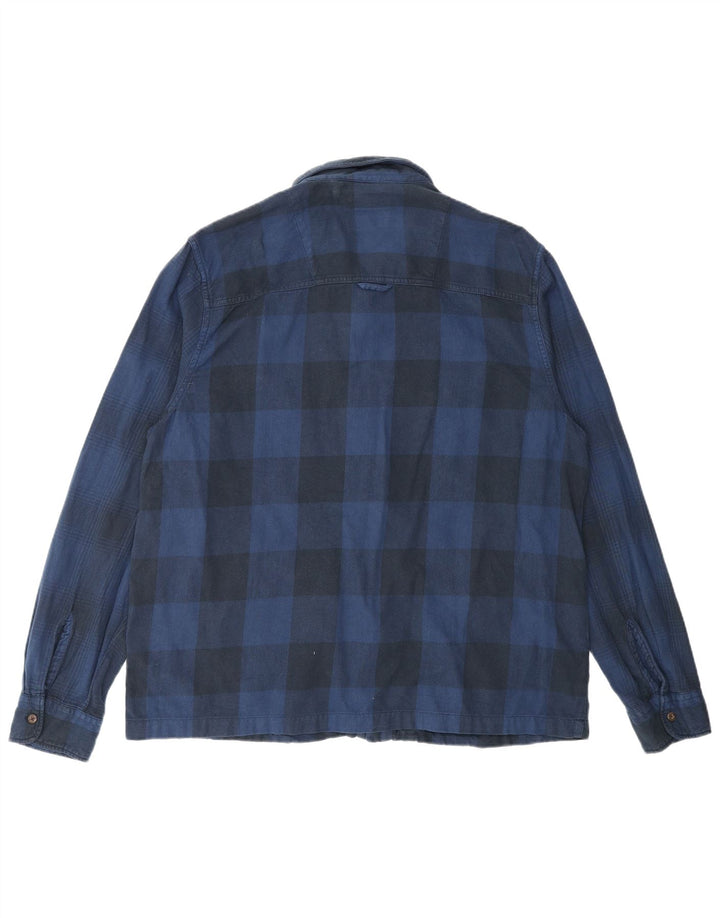 Superdry Chemise en flanelle pour homme 2XL en coton à carreaux bleu marine