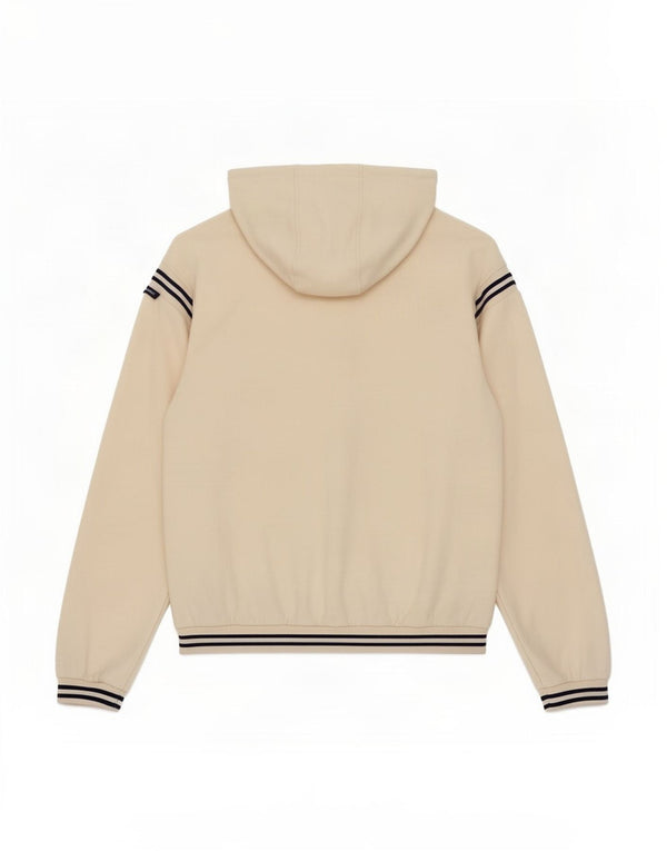 Sergio Tacchini Pull à capuche zippé pour femme UK 16 Large Blanc cassé