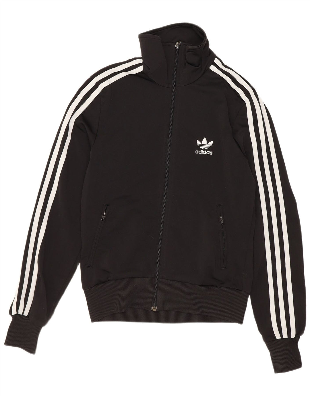 Adidas Femmes Graphique Survêtement Top Veste EU 36 Petit Noir Polyester