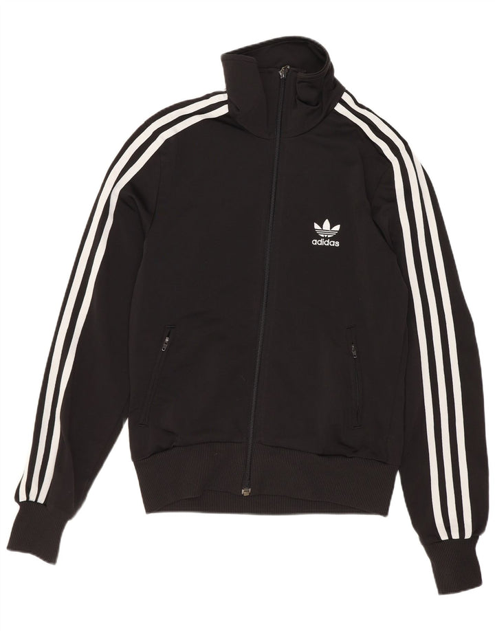 Adidas Femmes Graphique Survêtement Top Veste EU 36 Petit Noir Polyester