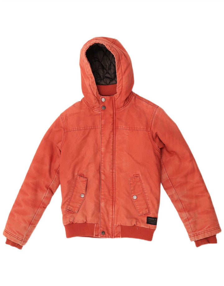 Quiksilver Veste Bomber à Capuche Femme UK 12 Coton Rouge Moyen