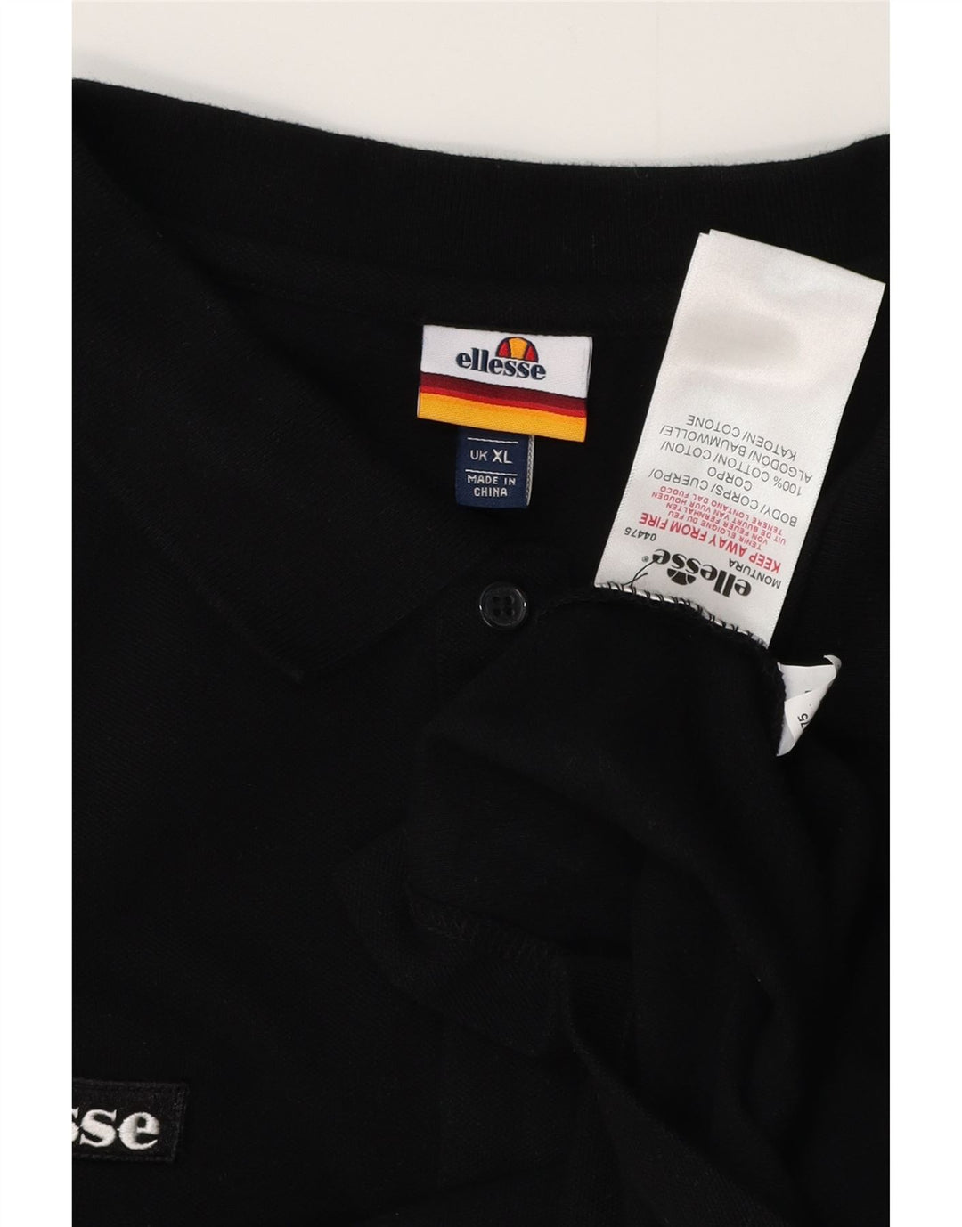 ELLESSE Polo Homme XL Noir Coton