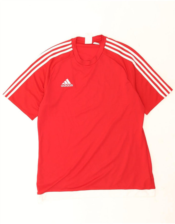 Adidas Hommes Climalite Graphic T-Shirt Haut Grand Rouge Polyester