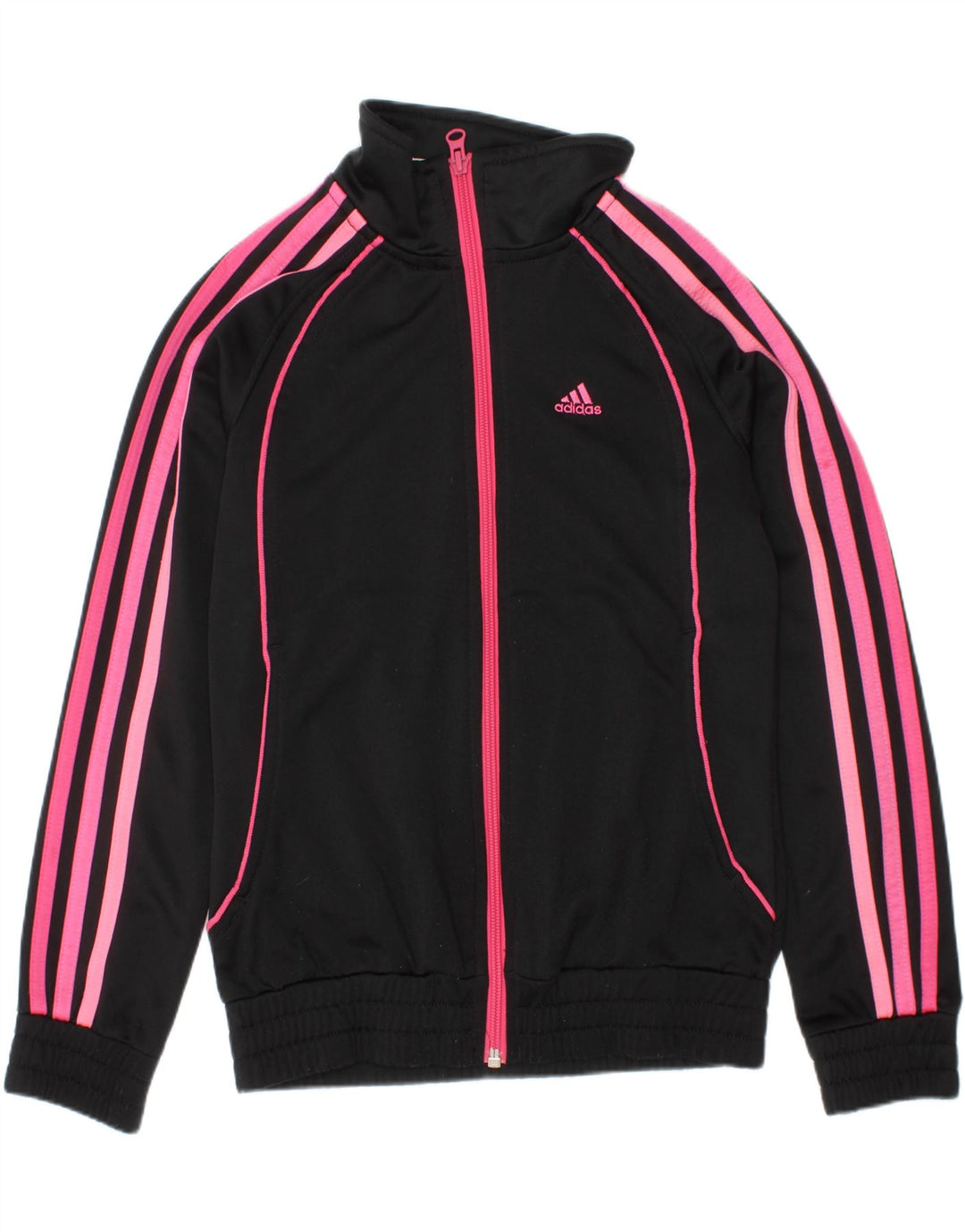 Veste de survêtement Adidas Fille 9-10 ans Noir Polyester