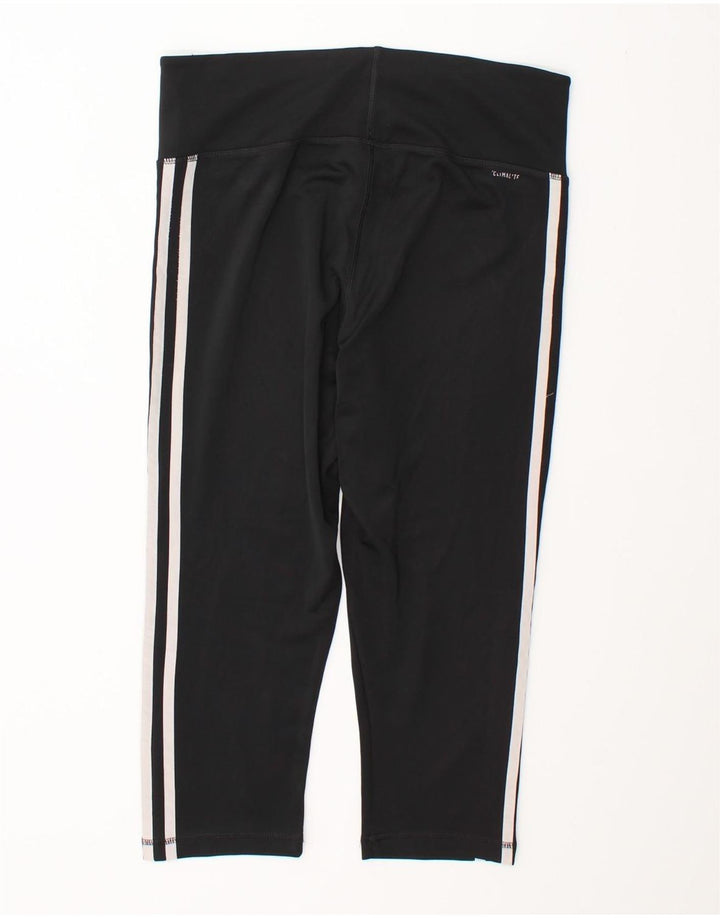 Adidas Femmes Climalite Capri Leggings UK 12/14 Moyen Noir Polyester