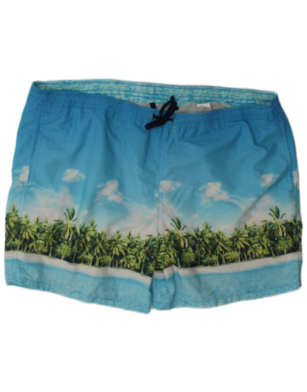 Marks & Spencer Short de Bain Graphique Homme XL Bleu Polyamide Plage