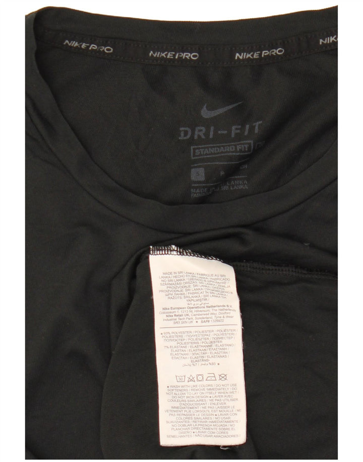 NIKE T-shirt Dri Fit pour hommes, coupe standard, petit, noir, polyester