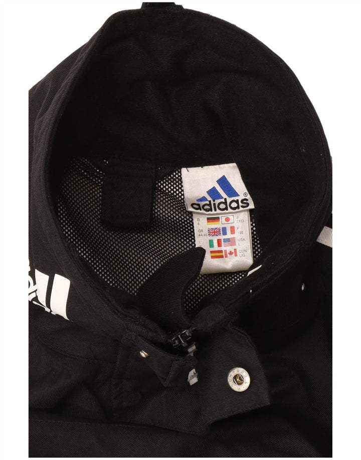 Adidas Veste de pluie à capuche Climashell pour homme UK 44/46 Large Noir Polyamide